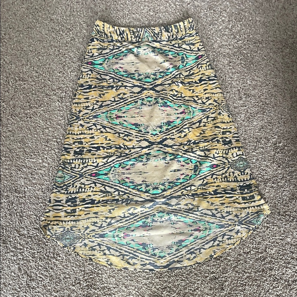 The Limited High-Low Skirt with Geometric Pattern